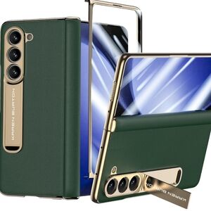 NWT Phone Case for Samsung Galaxy Z Fold 5 - Genuine Leather - Green